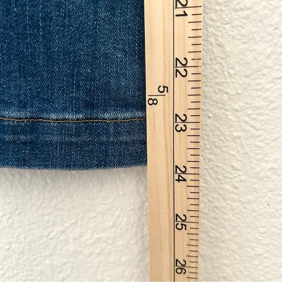 FRAME Denim Le Vintage Crop Jeans Flare Two-Tone Contrast Wide Fall Blue Size 25 - Picture 14 of 16